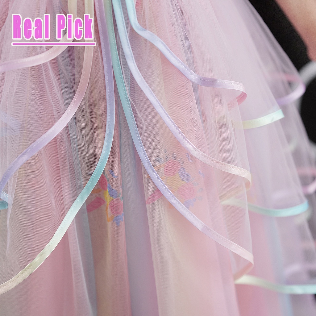 NEW Long Dress Unicorn Anak Impor/ Gaun Dan Jacket Unicorn Ulang Tahun Tutu Anak Unicorn Panjang