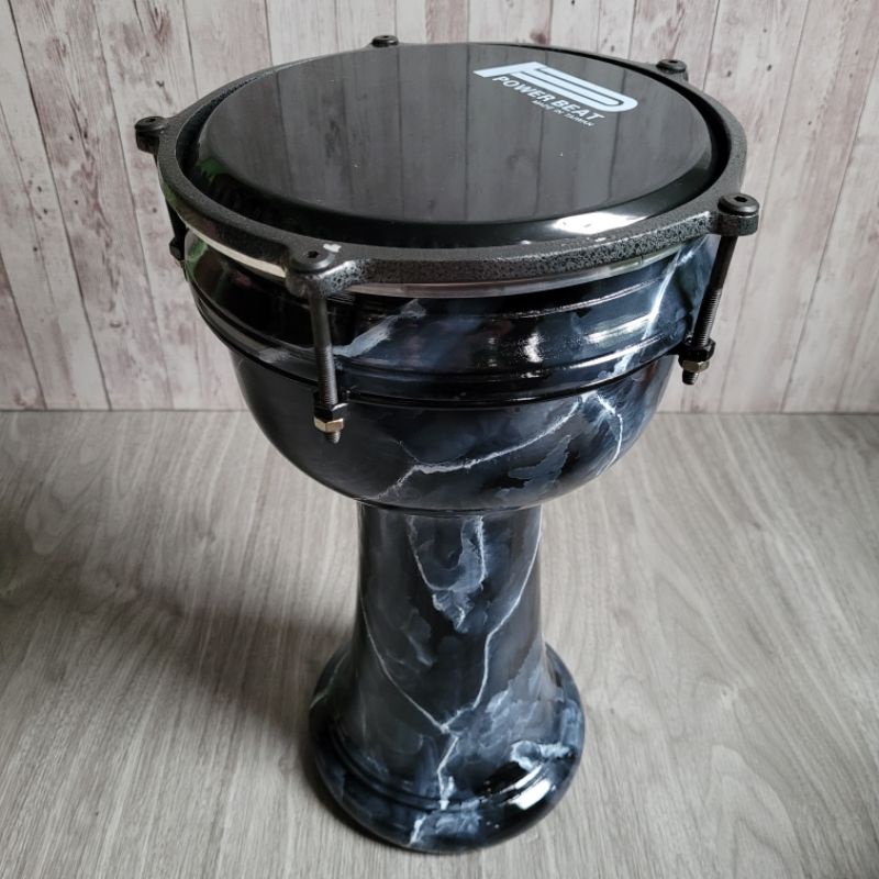 Darbuka Dumbuk Pinggang Calti 8 inch Motif Marmer pakai Mika Power Beat Alat Musik untuk Marawis Hadroh Rebana Banjari Termurah