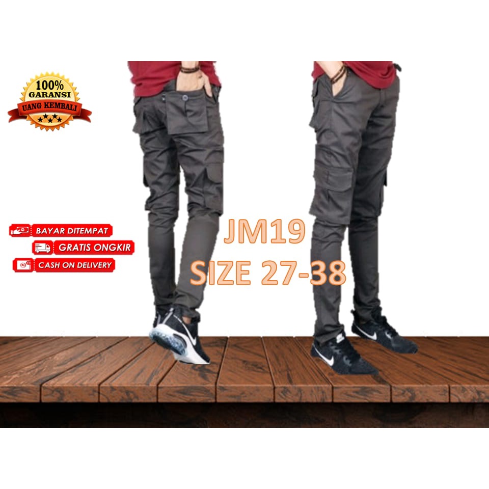 Yang Terhits Celana Cargo Panjang Pria Slim fit Jumbo Premium Distro Loreng Army Ufc Terbaru Clana Kargo Kimpul Cowok Terlaris