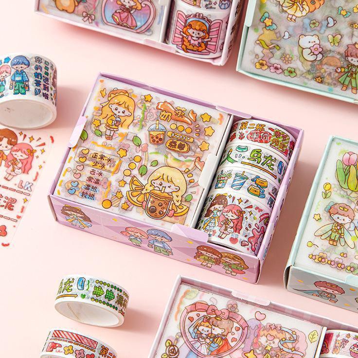 

PALING AMPUH✌️>>> (PERBOX) STIKER ROLL KOREA 2D SET BOX 4 ROLL + 10 LEMBAR WASHITAPE