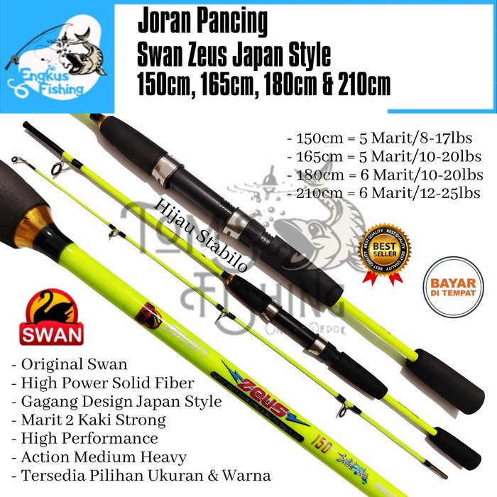 Joran Pancing Swan Zeus Japan Style 15Cm - Cm Strong (Fiber Solid)