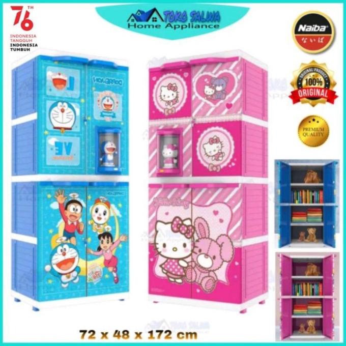[ Cod ] Naiba Boneka Lemari Plastik Susun 4/Lemari Pakaian | Lemari Tokoarjuna7