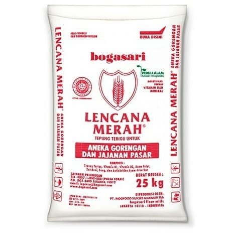 

Tepung Terigu Lencana Merah 25 Kg(Via Gosend)
