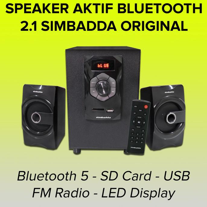 Speaker 2.1 Aktif Bluetooth Simbadda Simbada Blootooth Spekaer Sepiker Inarahza