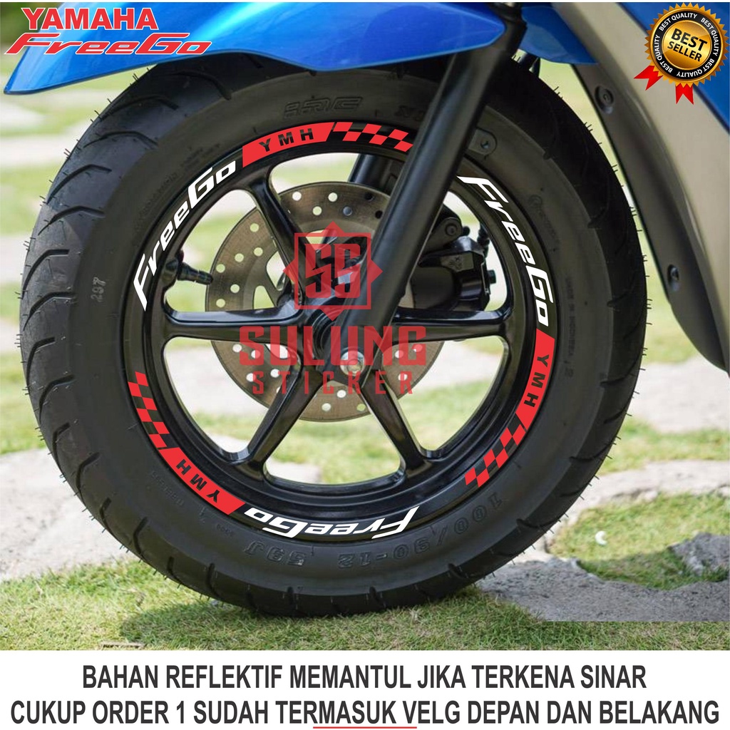 Stiker Lis velg Motor Yamaha Freego Variasi Aksesoris Terbaru