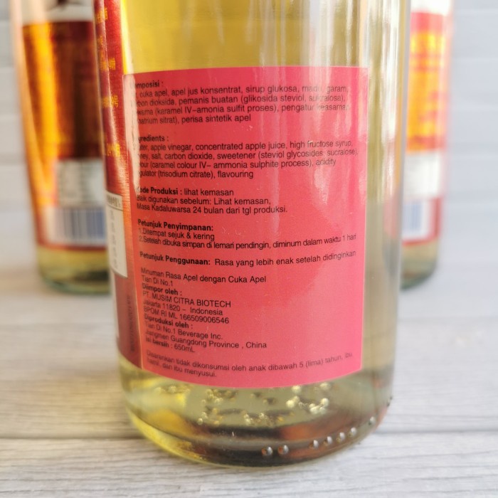 

Tian Di No 1 Vinegar Beverage Numan Fermentasi Cuka Apel 650Ml
