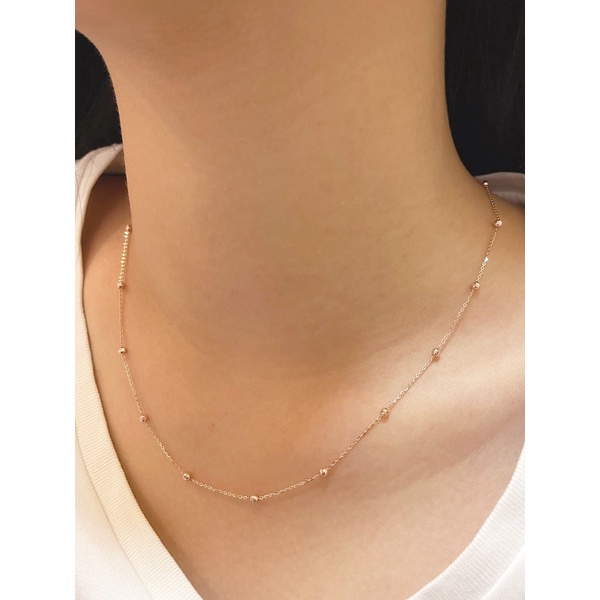 Kalung emas Kadar 375 (8K) model JEDAR biji lada variasi