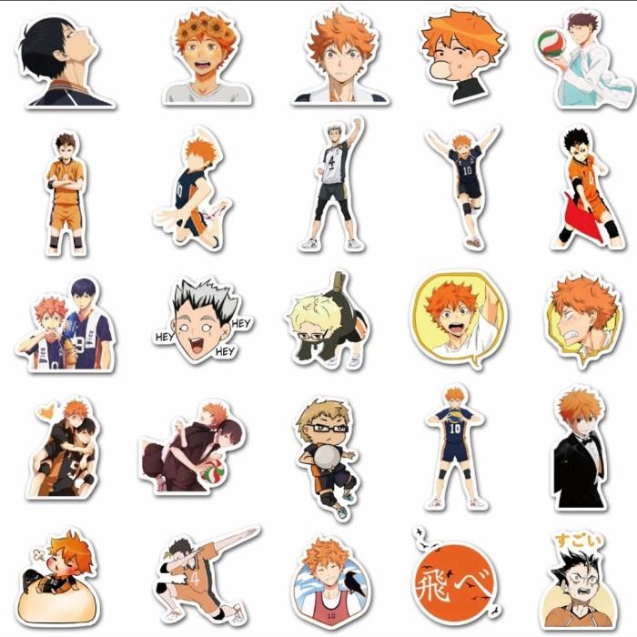 

100 Pcs Sticker Anime Jepang Haikyuu Stiker Anti Air