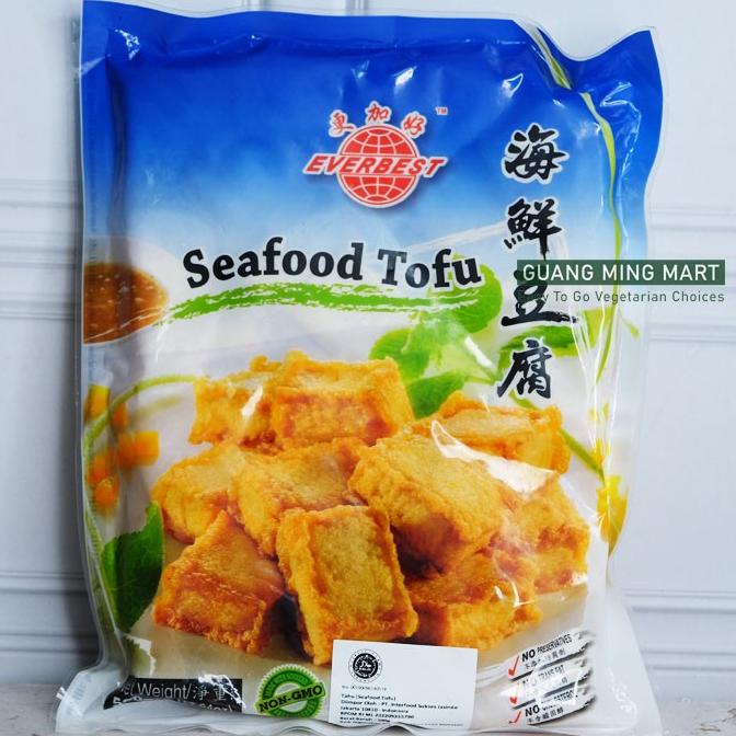 

Frozen Everbest 500gr Seafood Tofu Tahu Hai Sien Tou Fu Vegetarian