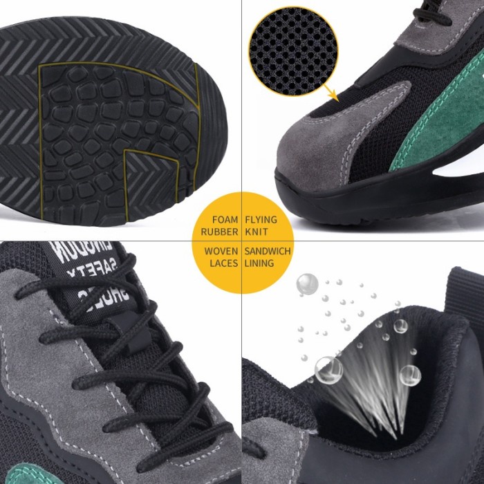 TERBARU Sepatu safety boots shoes import Pria/Wanita model Sneaker uk 36-46 -