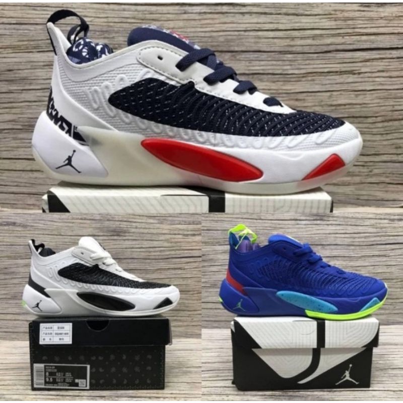 Sepatu Basket Nike Jordan Luka New Triple Blue White red White black