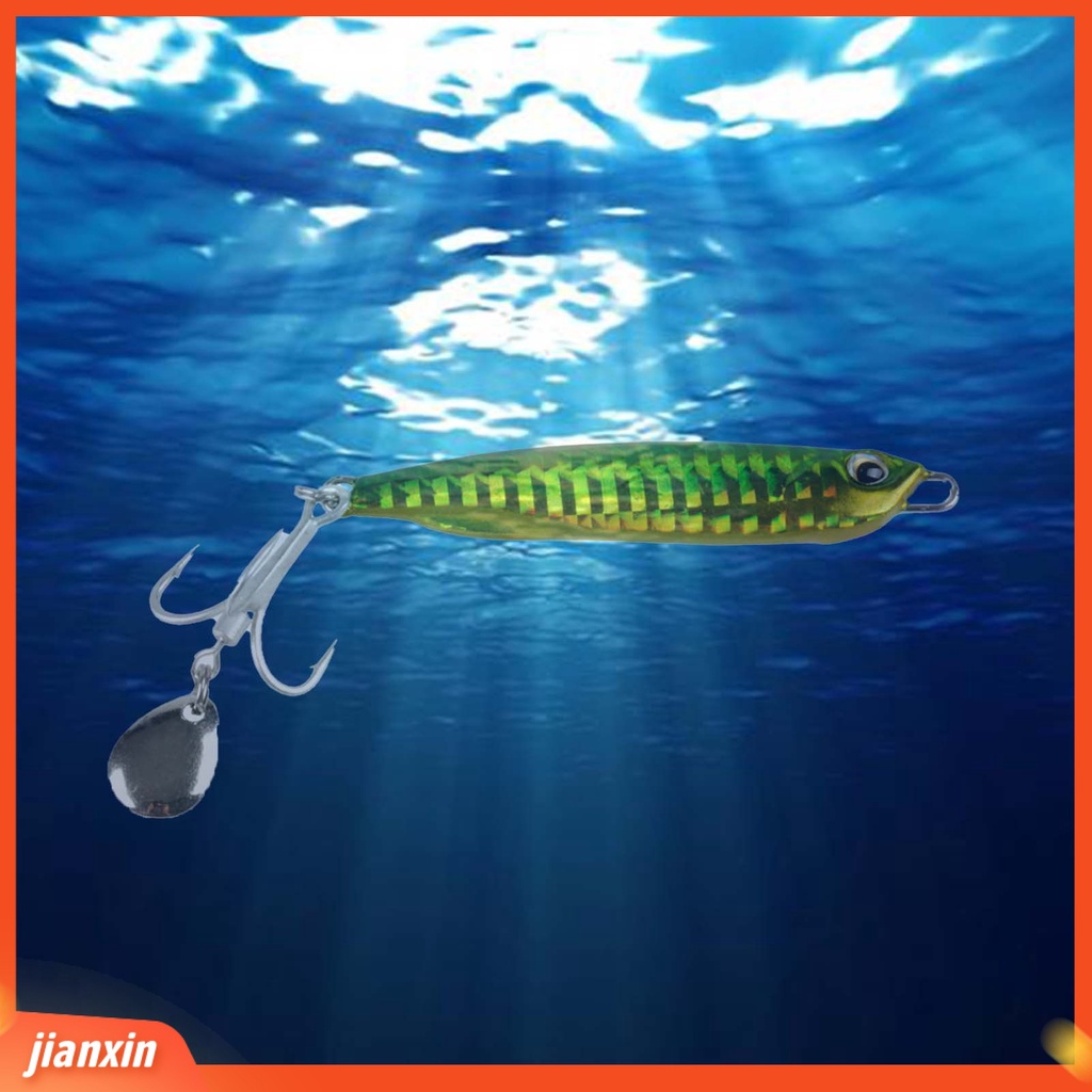 [Jianxin] 30g/7.5cm Memancing Umpan 3D Simulasi Fisheye Treble Hook Bercahaya Menggoda Logam Memancing Spanyol Buckthorn Plat Besi Memancing Luar Ruangan