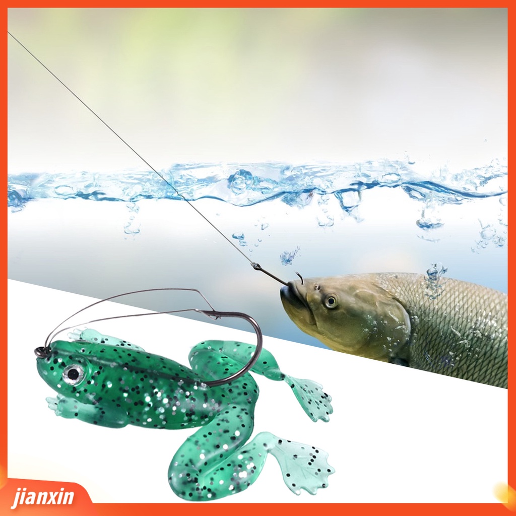 [Jianxin]  Umpan Babi Anti-Gantung Bawah Kait Tajam Tahan Karat Anti Gigitan Anti Patah 3D Fisheyes High-Strength Frog Lure Bait Outdoor Tackle