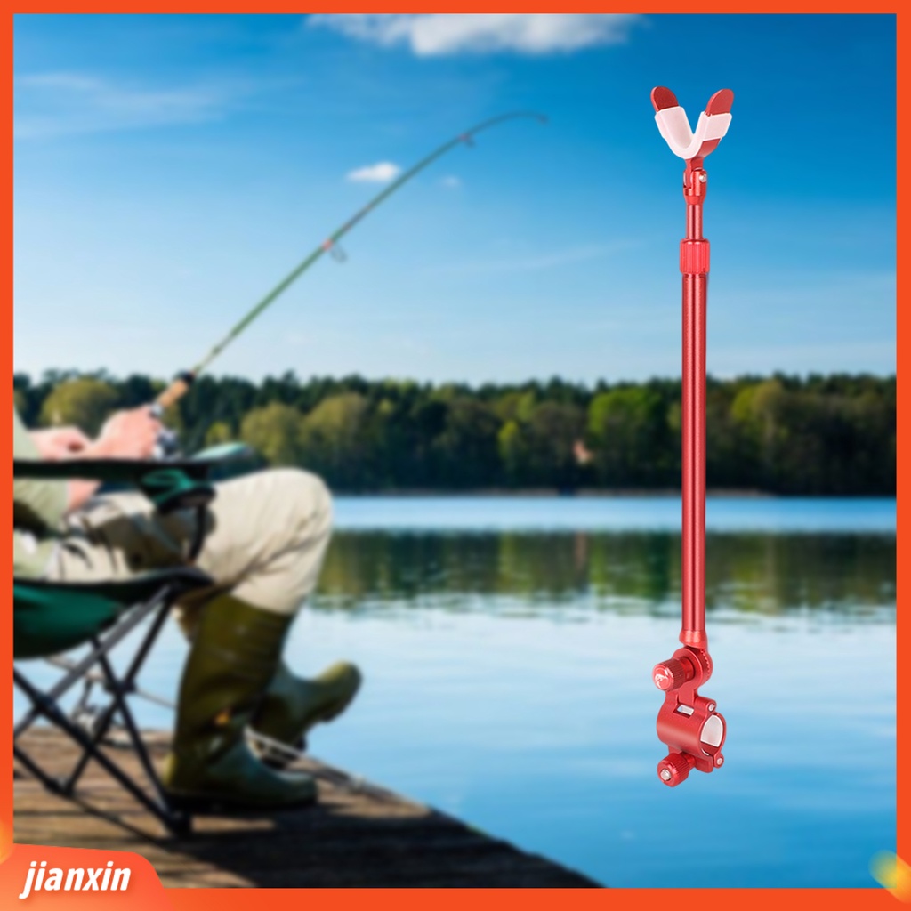 [Jianxin] fishing Rod Holder 210derajat Teleskopik Dapat Disesuaikan Non-slip Cepat Bongkar Pasang Posisi Logam Paduan Aluminium Tiang Pancing Dukungan Alat Pancing