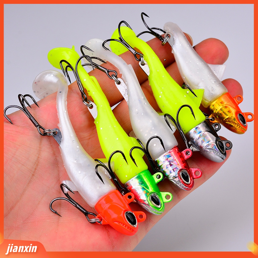 [Jianxin] 13.5g/8cm Umpan Pancing T-Tail Tajam Treble Hook 3D Fisheyes Simulasi Pengecoran Panjang Ekor Dayung Buatan Umpan Perlengkapan Memancing