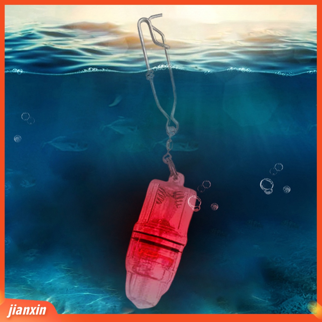 [Jianxin] fish Atraksi Cahaya Tahan Air Dengan Gesper Portabel Kecerahan Tinggi Submersible Mini Deep Sea Underwater LED Lure Gathering Lamp Untuk Memancing Di Luar Ruangan