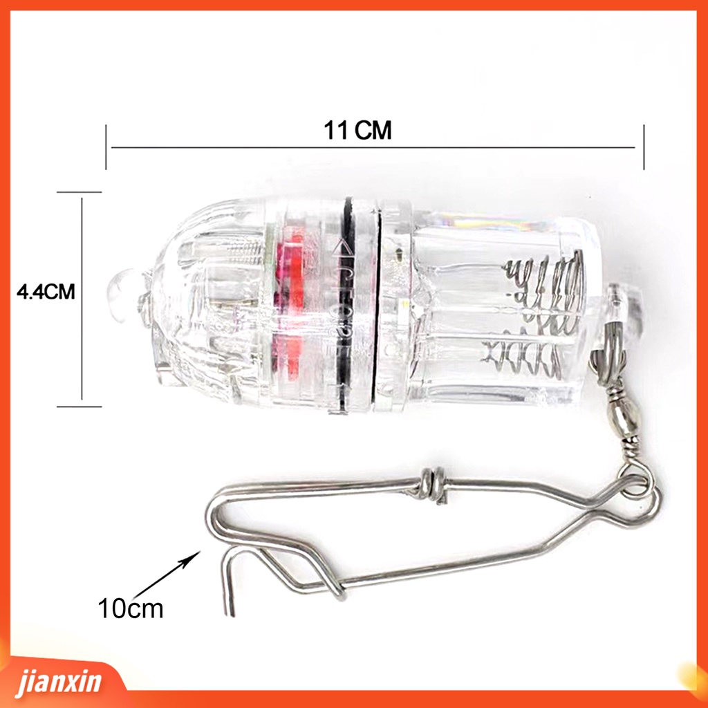 [Jianxin] fish Atraksi Cahaya Tahan Air Dengan Gesper Portabel Kecerahan Tinggi Submersible Mini Deep Sea Underwater LED Lure Gathering Lamp Untuk Memancing Di Luar Ruangan