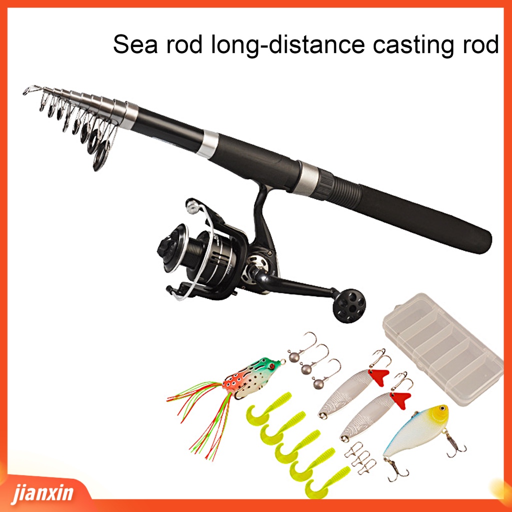 [Jianxin] 1.8-3.6m Ergonomic Handle Ceramic Guiding Ring Flexible Spring Sensitive Tip Fiberglass Sea Rod Air Asin Air Tawar Telescopic Fishing Rod Untuk Pecinta Memancing