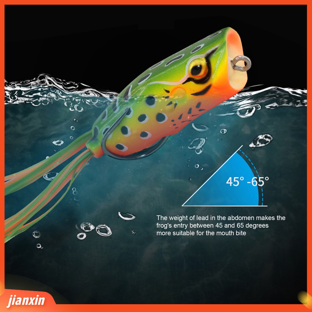 [Jianxin] 60mm/16g Umpan Pancing Penampilan Realistis Kait Tajam Mulut Besar Ular Kodok Wobbler Topwater Umpan Buatan Peralatan Memancing