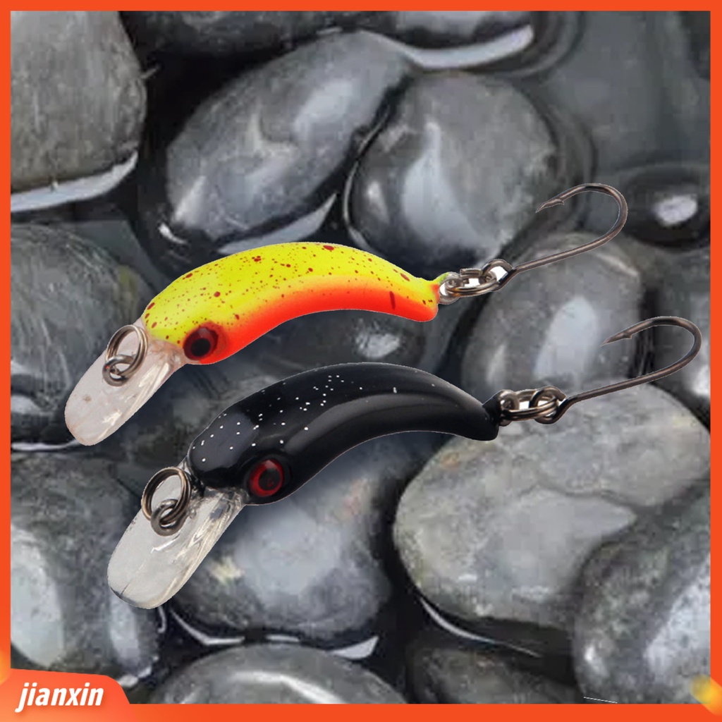 [Jianxin] 5pcs 4cm/1.4g Umpan Pancing Realistis Tajam Kait 3D Simulasi Mata Mini Crankbait Wobbler Umpan Keras Buatan Memancing Tackle Untuk Outdoor