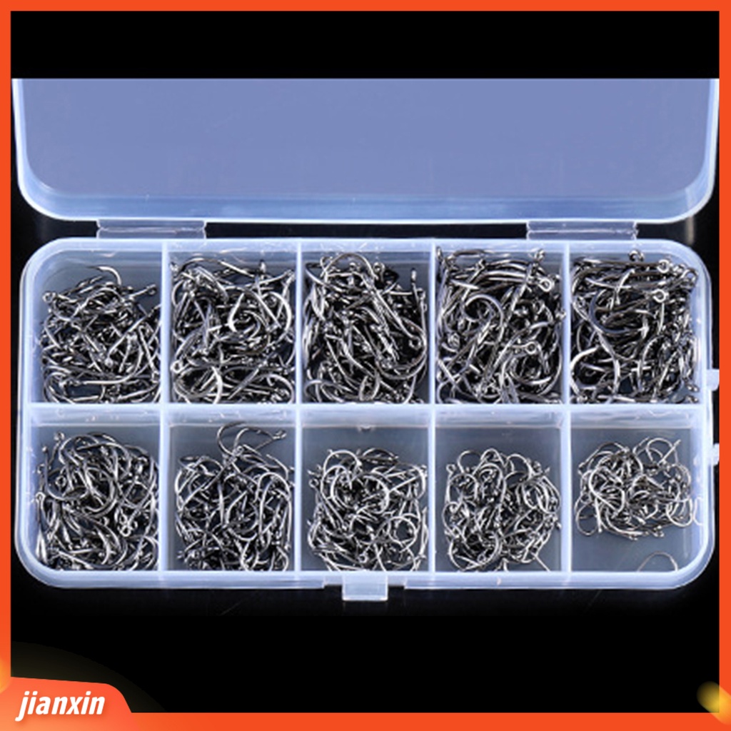 [Jianxin] 600 pcs Fishing Hooks Strong Anti-Rust Metal Sharp Fish Circle Hooks Fishing Too