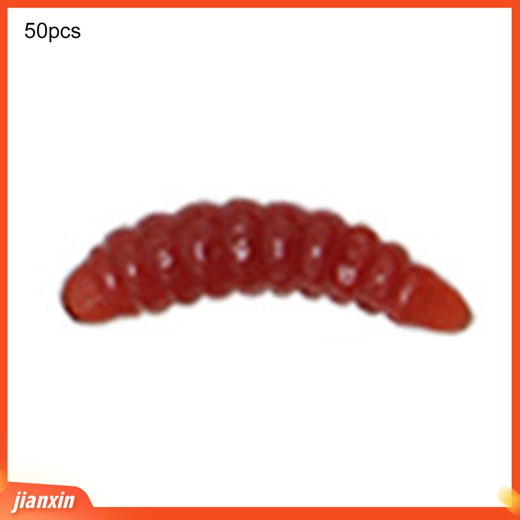 [Jianxin] 50 Pcs Umpan Pancing Buatan Bentuk Cacing Belatung