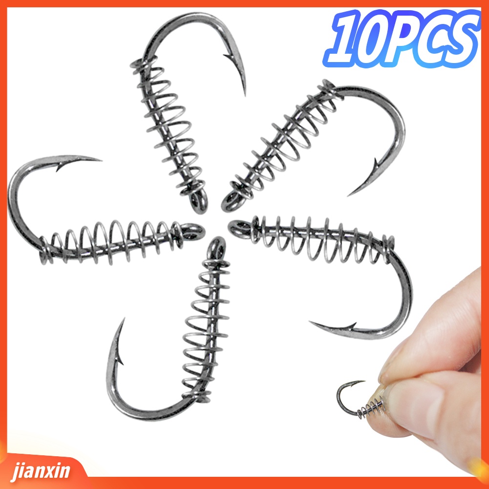 [Jianxin] 10pcs Kail Pancing Tajam Bahan Carbon Steel