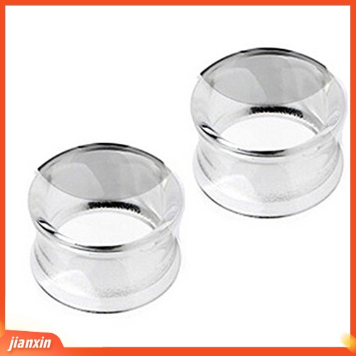 [Jianxin] 1Pair Silicone Flesh Tunnel Double Flared Saddle Ear Plug Gauge Unisex Piercing