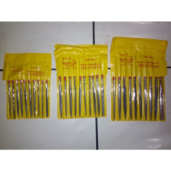 Kikir Besi Mini File Set 10 Pcs 3 x 140 mm Cap Buaya