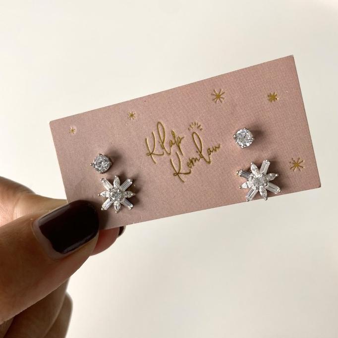 Premium Silver Mini Earring - Anting Piercing