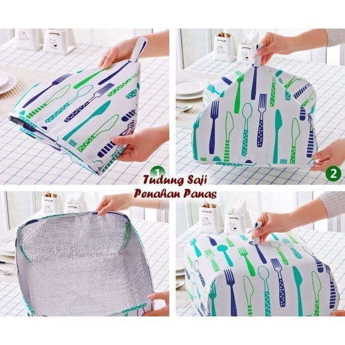 BAROKAH gAMIS sajiku lipat Cover Penutup Makanan Aluminum Foil Penahan Panas