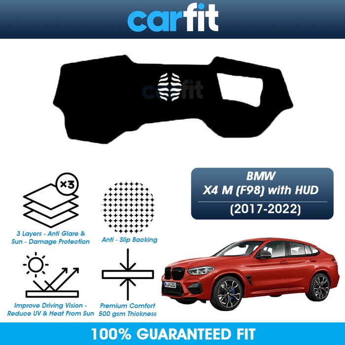 CARFIT Dashmat BMW X4M F98 HUD Dashboard Cover Karpet Dasbor 2017-2022