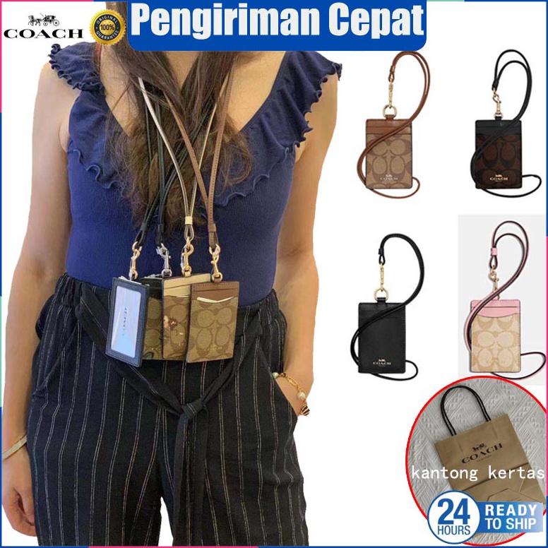 

ASB.28Jn23н ‣ (Pengiriman Cepat )Coach Lanyard Kartu kerja pemegang kartu id Kartu Nama Kartu Kampus Pemegang Kartu