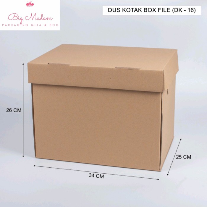 

Best Seller Kardus Die Cut Kotak Arsip / Box File (Uk. 34 X 25 X 26Cm) Isi 5 Pcs
