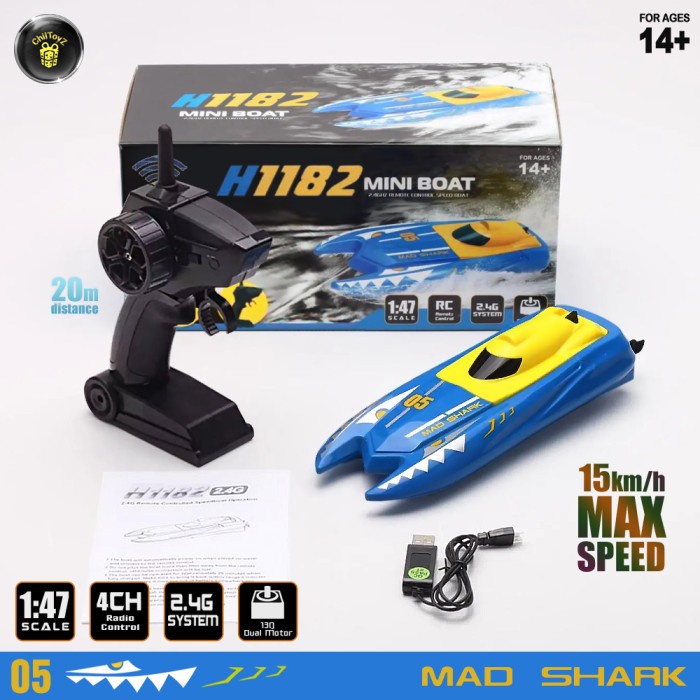 Bestseller Mainan Remote Control Speed Boat Rc Kapal Perahu Cepat Remot Rdr1182