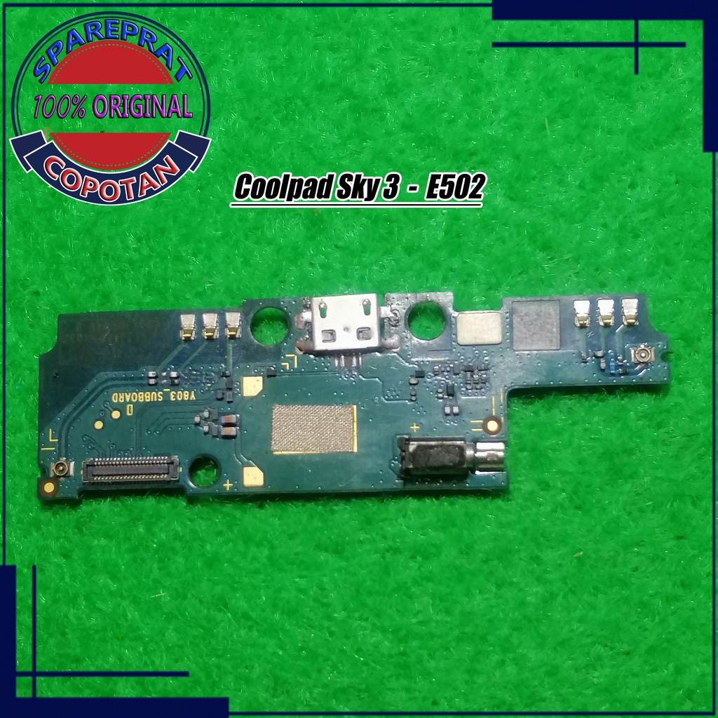 Coolpad Sky 3 - E502 papan konektor cas pcb ui board charger mesin bawah copotan