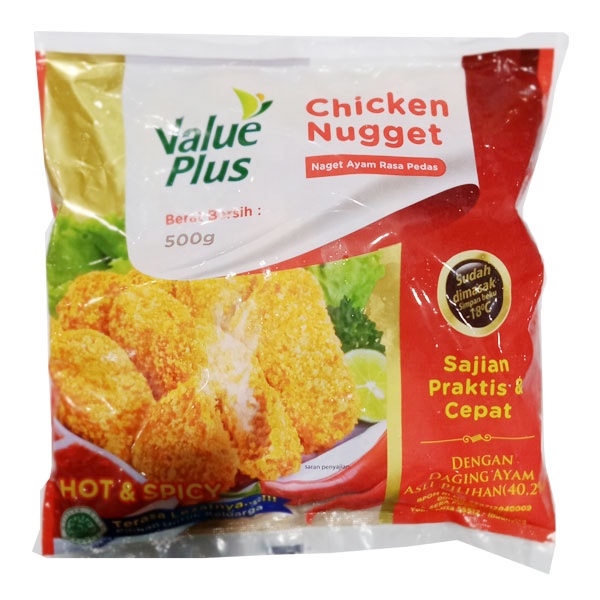 

VALUE PLUS CHICKEN NUGGET HOT & SPICY 500 GR