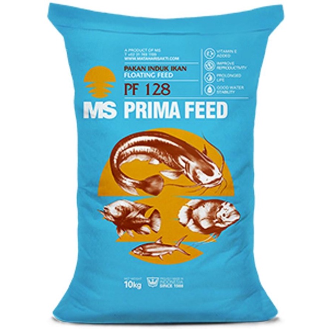 PAKAN INDUKAN IKAN LELE NILA GURAME PELET PF 128 SAK 10 KG
