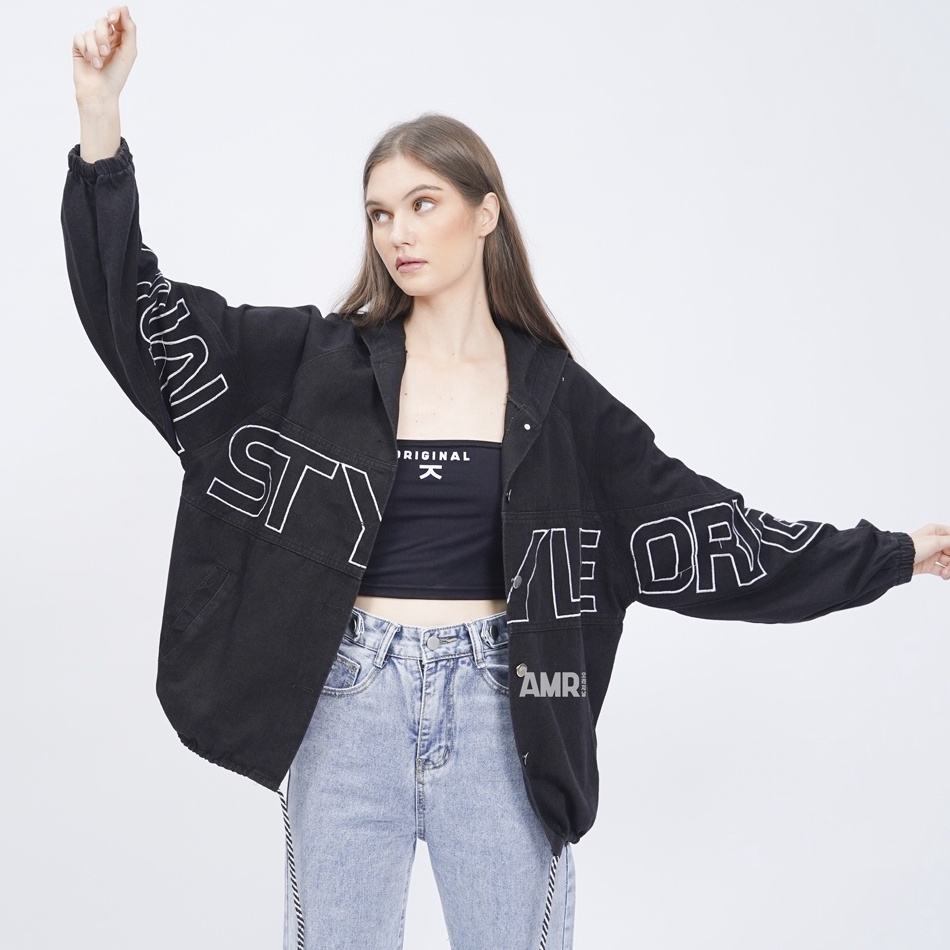 [Terkece Se-RI] AMR ORIGINAL -  ORIGINAL STYLE 2205 - JACKET JEANS BOYFRIEND HOODIE TOXIC