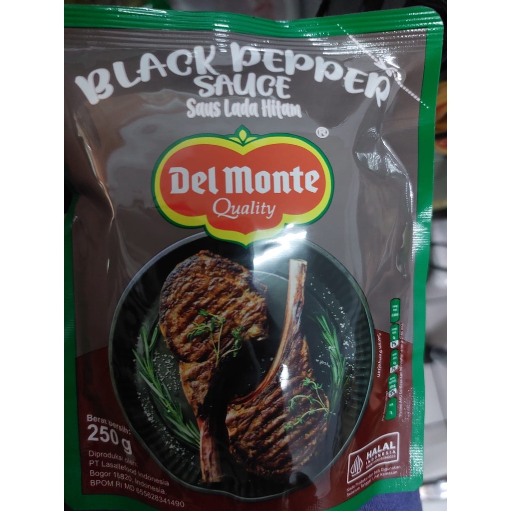 

DEL MONTE BLACK PEPPER 250GR LADA HITAM SAUS DELMONTE BLACKPEPPER SAOS