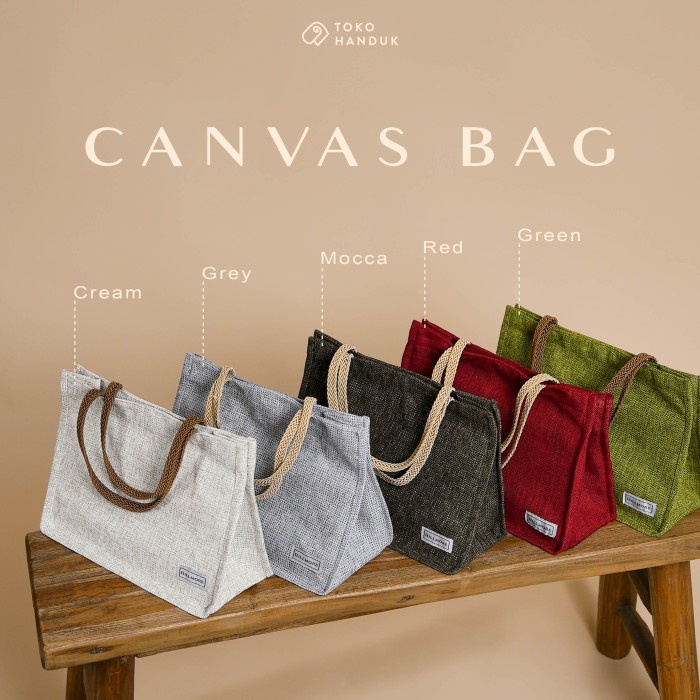 TOKO HANDUK - TOTEBAG CANVAS VINTAGE (CANVAS BAG SOUVENIR)