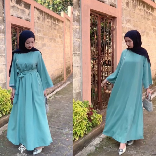 RAABIHA Zara Abaya Dress | Dress Polos Panjang | Dress Simple