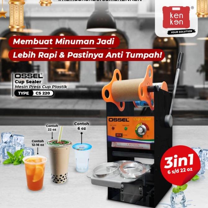 Mesin Cup Sealer Manual Ossel Mesin Cup Sealer 22Oz Mesin Press Gelas