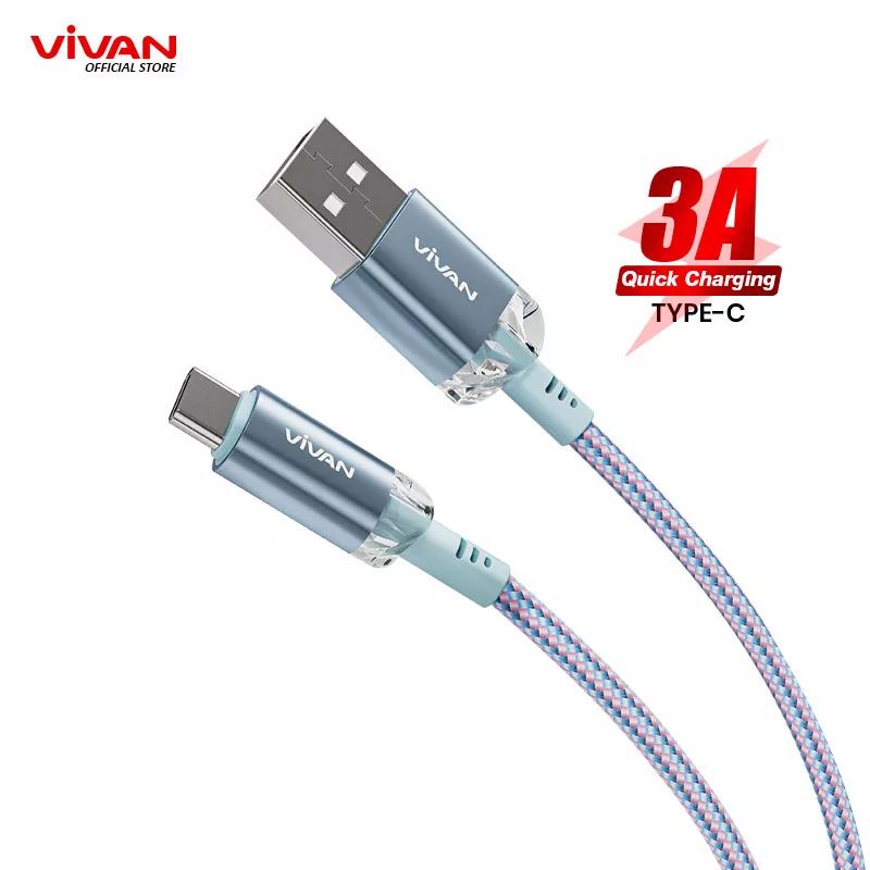VIVAN VXC100S KABEL DATA CHARGING USB TYPE-C QC3.0 100 CM FAST CHARGING
