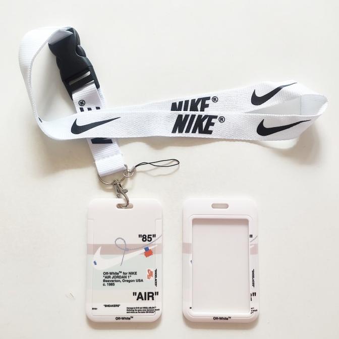 

ID Card Holder Name Tag Lanyard / Kalung Kartu Black White Nike AJ
