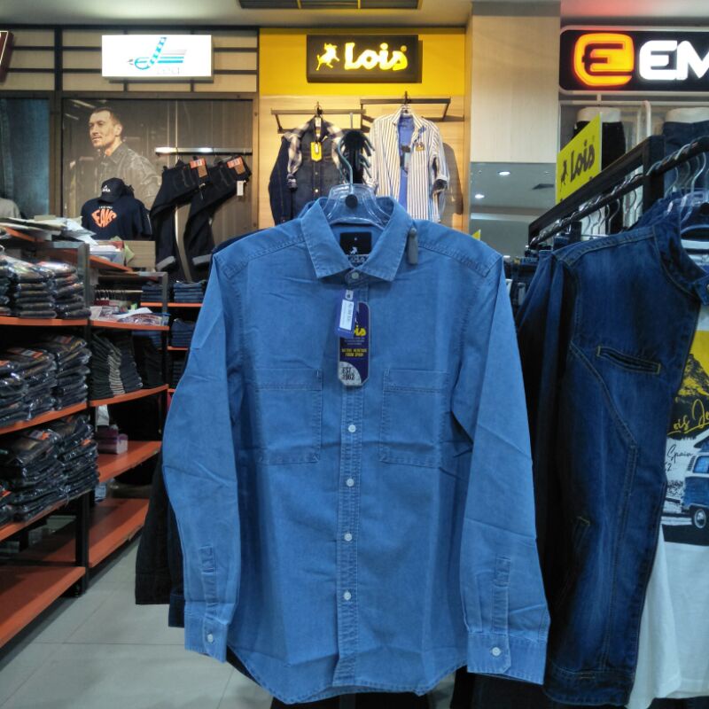 LOIS Kemeja denim / kemeja jeans lengan panjang original lois brand of spain