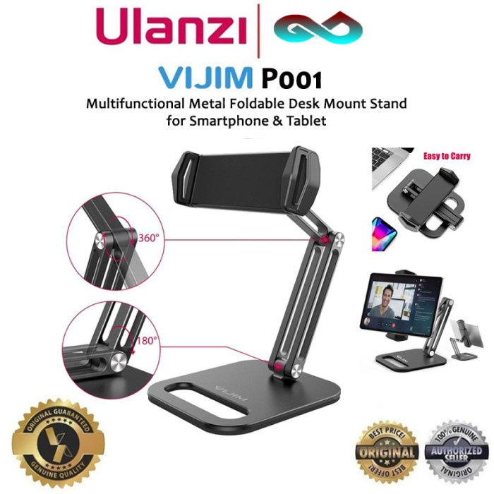 Best Seller Ulanzi Vijim P001 Foldable Holder Desk Stand For Smartphone & Tablet