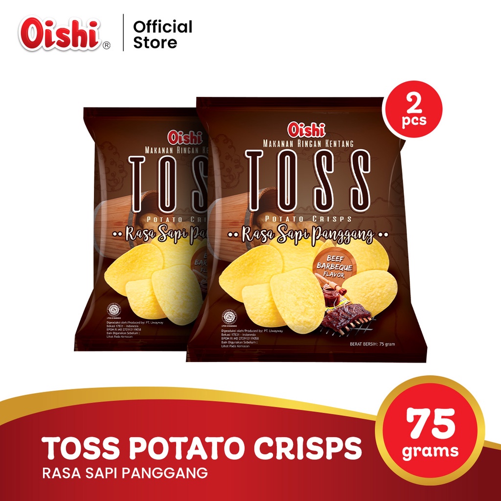 

Toss Potato Crisps Rasa Sapi Panggang - Twinpack