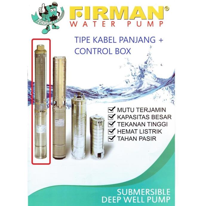 >>>>>] FIRMAN 2.5XRM 1/32 3/4 hp kabel 50 meter submersible pump 2.5 dim xrm
