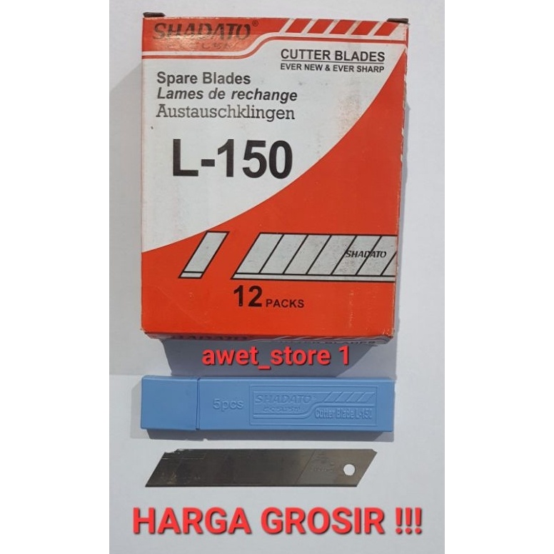

Pasti murah Isi Refill Cutter Besar L-150 SHADATO @12 Tube @5 pc ETB